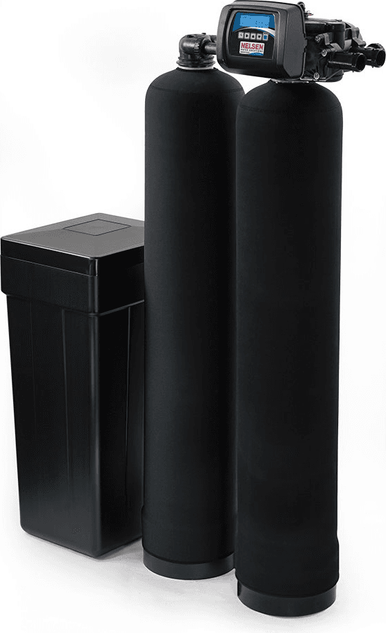 Twin-tank water softener for continuous soft water